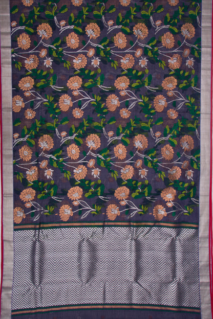 Kota Silk All Over Jamdani Dark Blue Saree
