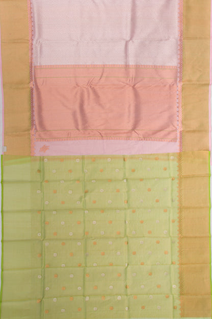 Kota Silk Tissue Brocade Baby Pink Saree
