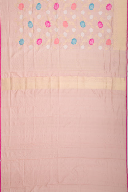 Banarasi Silk Kadwa Jaal Peach Saree