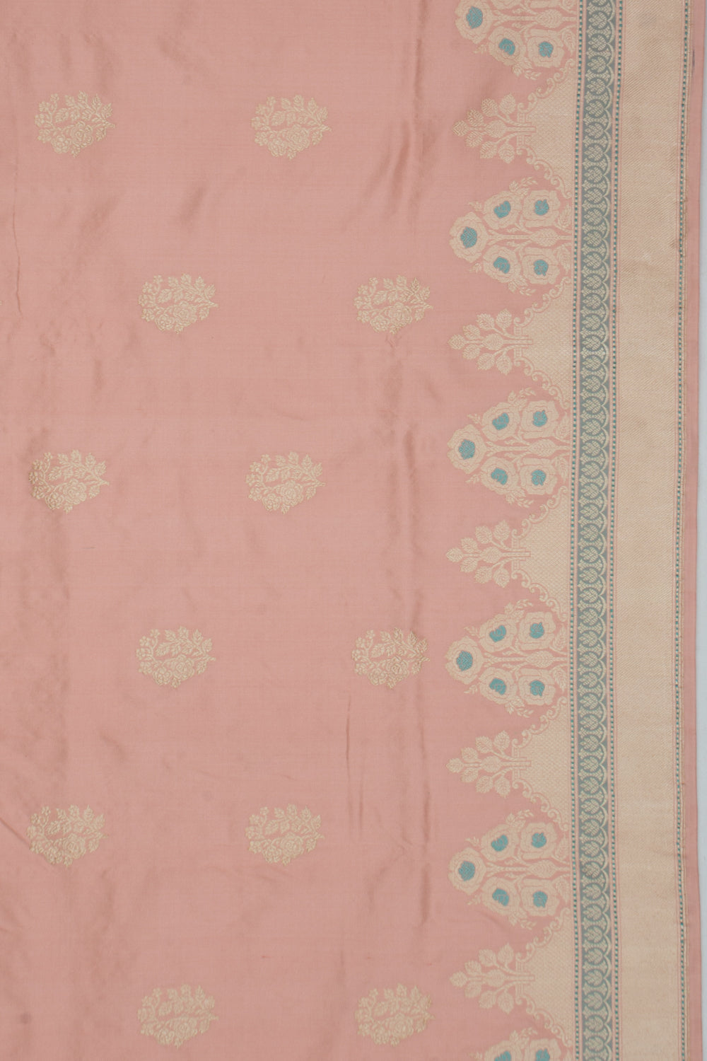 Banarasi Silk Butta Peach Saree