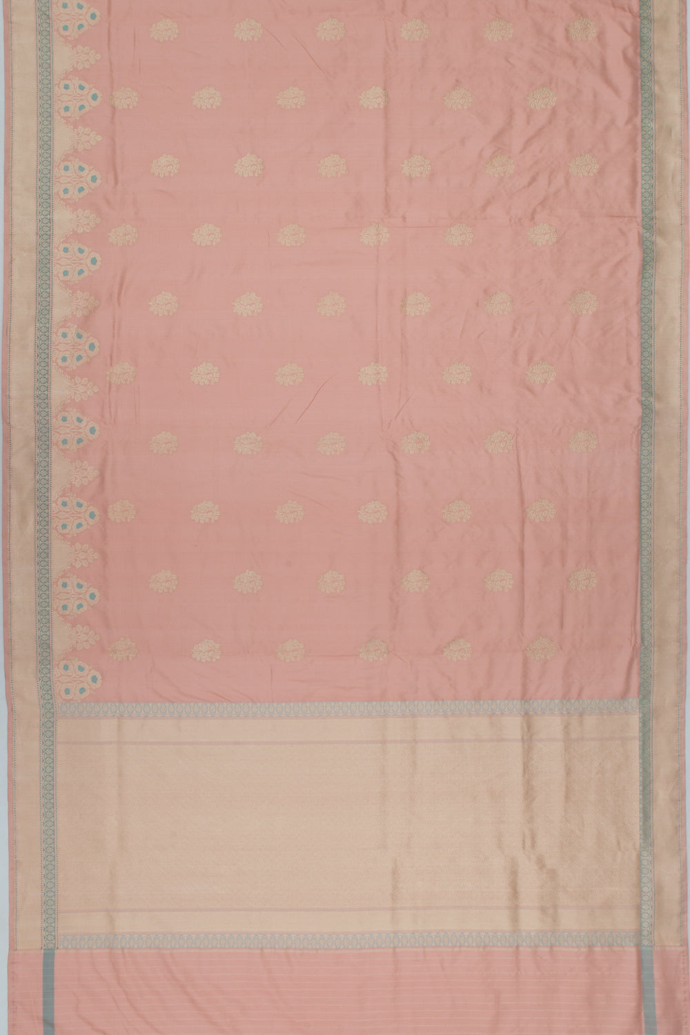 Banarasi Silk Butta Peach Saree