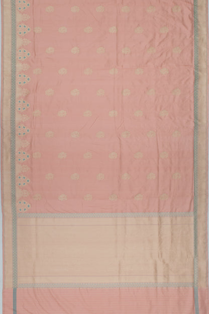 Banarasi Silk Butta Peach Saree