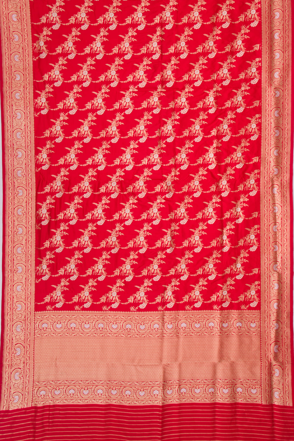 Banarasi Silk Kadwa Jaal Red Saree