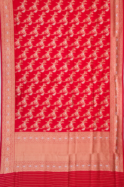 Banarasi Silk Kadwa Jaal Red Saree