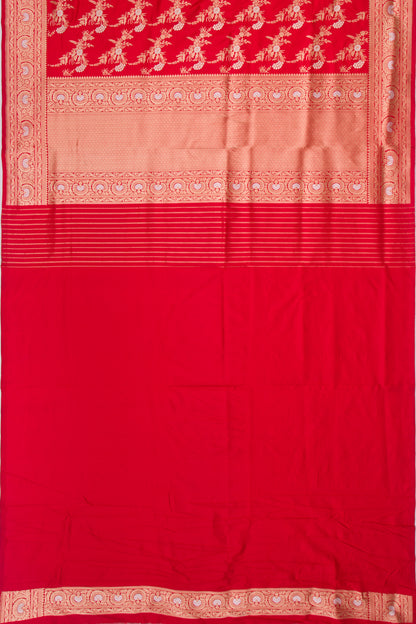 Banarasi Silk Kadwa Jaal Red Saree