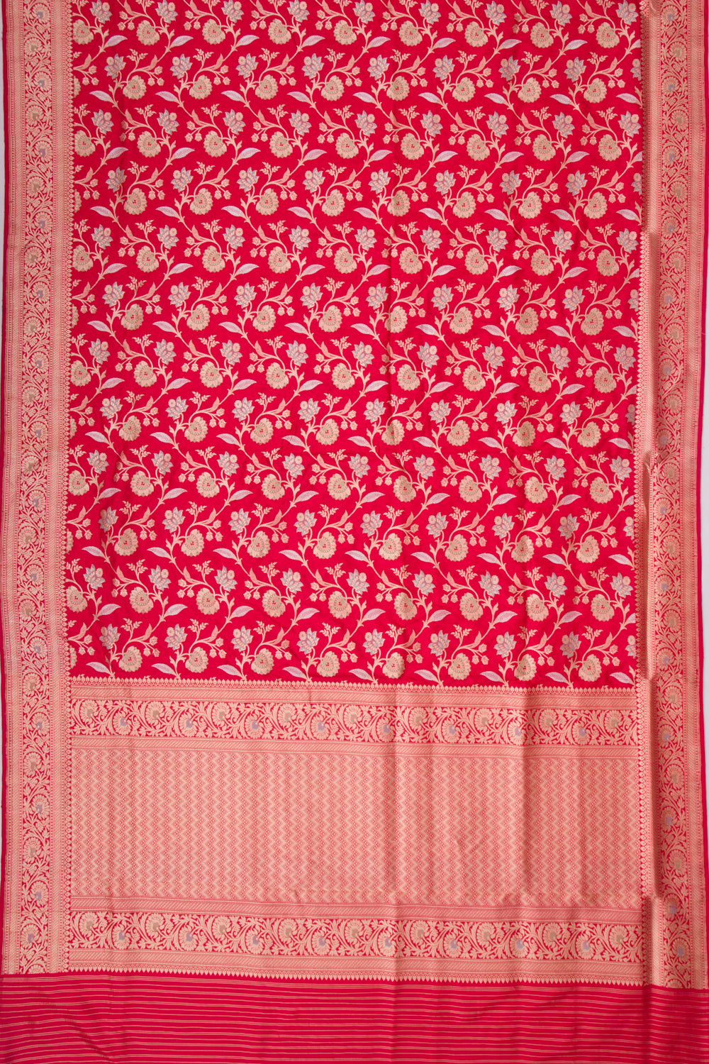 Banarasi Silk Kadwa Jaal Red Saree