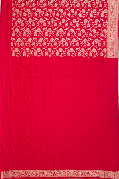 Banarasi Silk Kadwa Jaal Red Saree