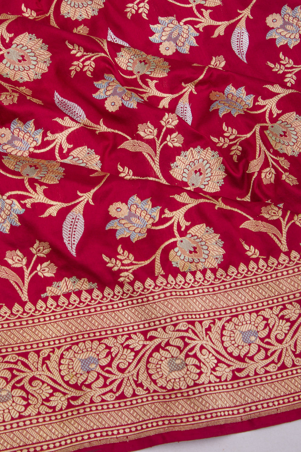 Banarasi Silk Kadwa Jaal Maroon Saree