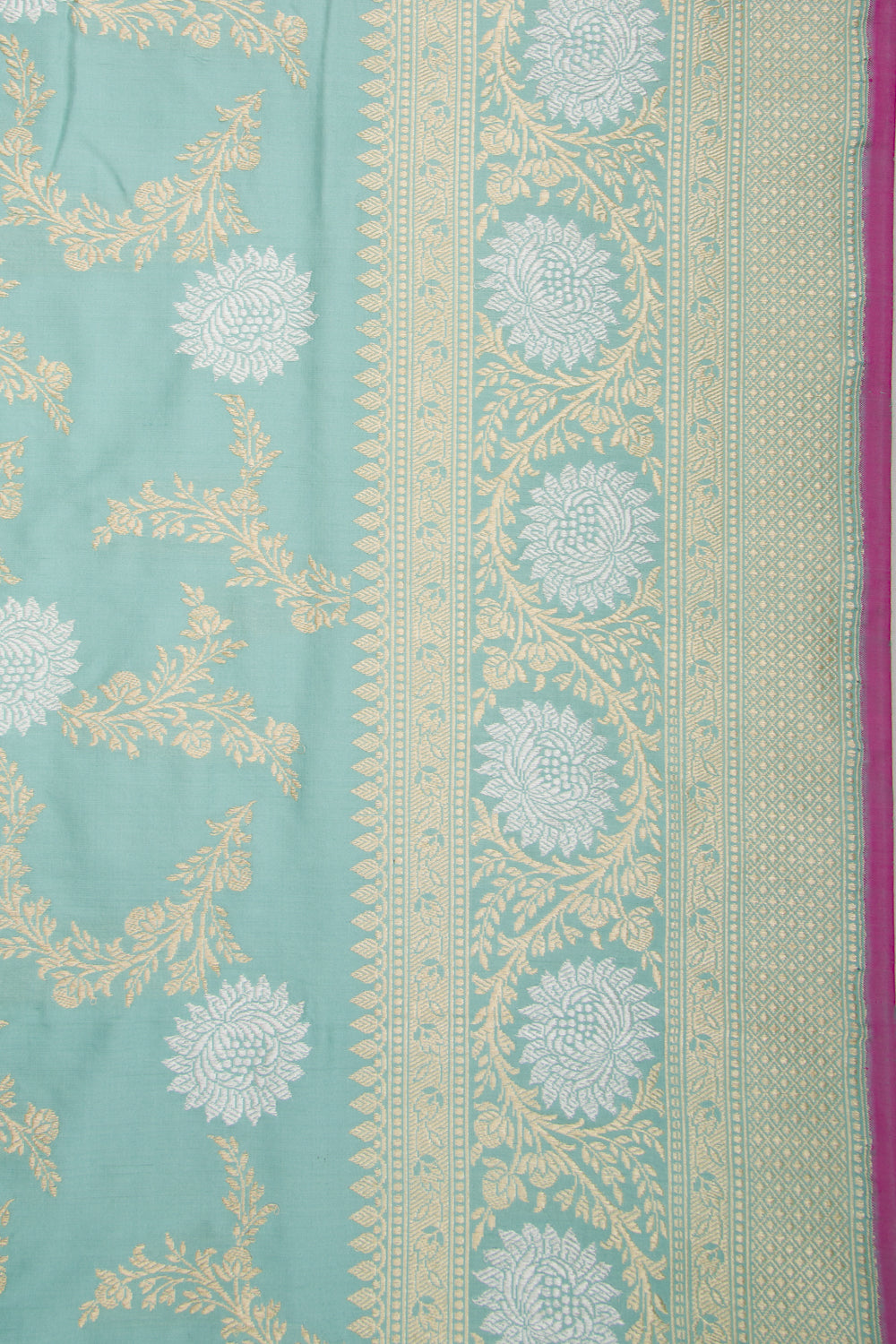 Banarasi Silk Kadwa Jaal Sky Blue Saree