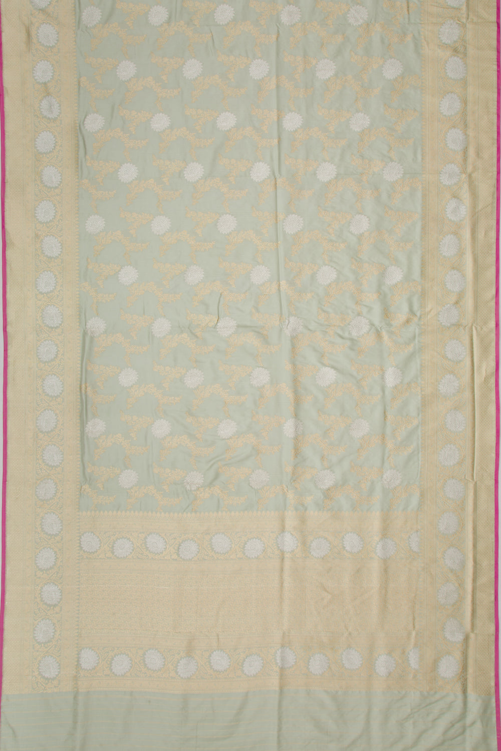 Banarasi Silk Kadwa Jaal Pastel Green Saree