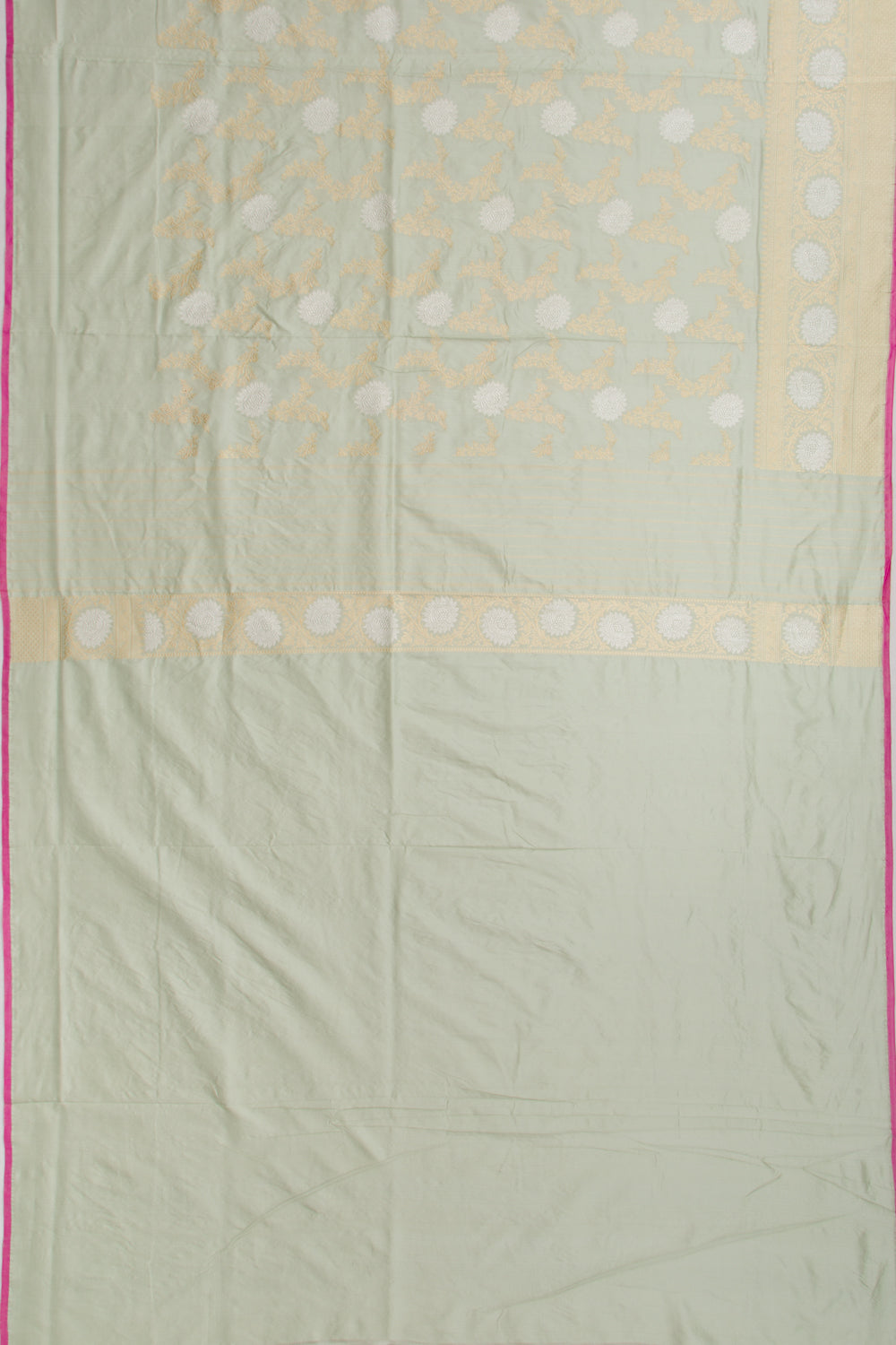 Banarasi Silk Kadwa Jaal Pastel Green Saree