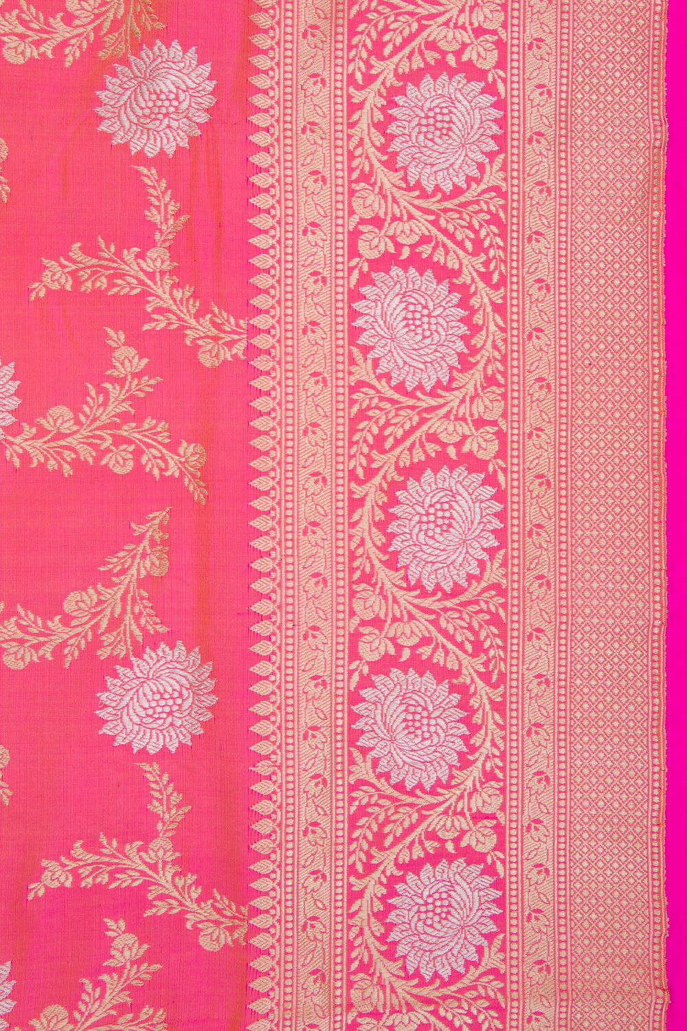 Banarasi Silk Kadwa Jaal Pink Saree