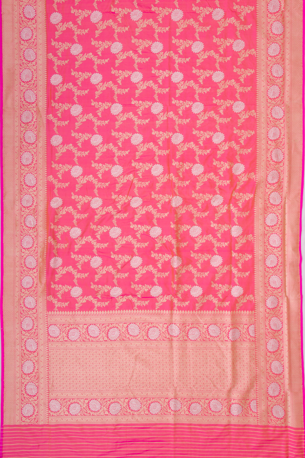 Banarasi Silk Kadwa Jaal Pink Saree