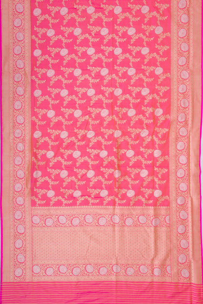 Banarasi Silk Kadwa Jaal Pink Saree