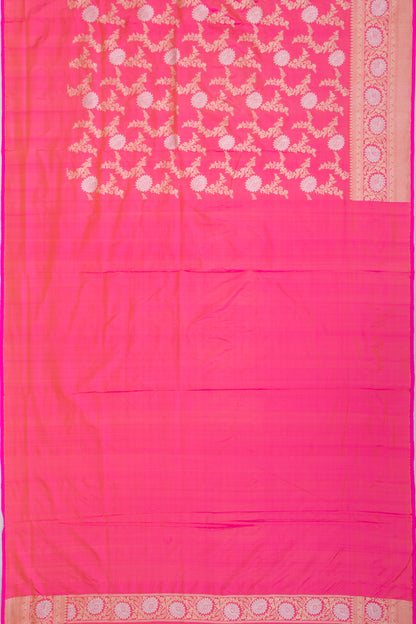 Banarasi Silk Kadwa Jaal Pink Saree