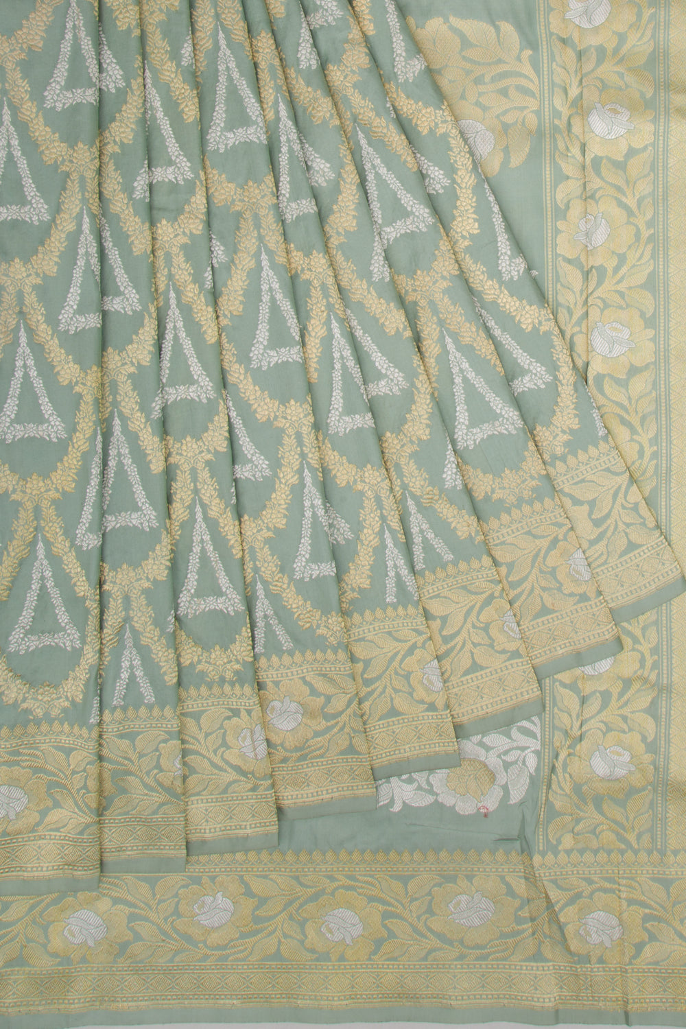 Banarasi Silk Kadwa Jaal Blue Saree