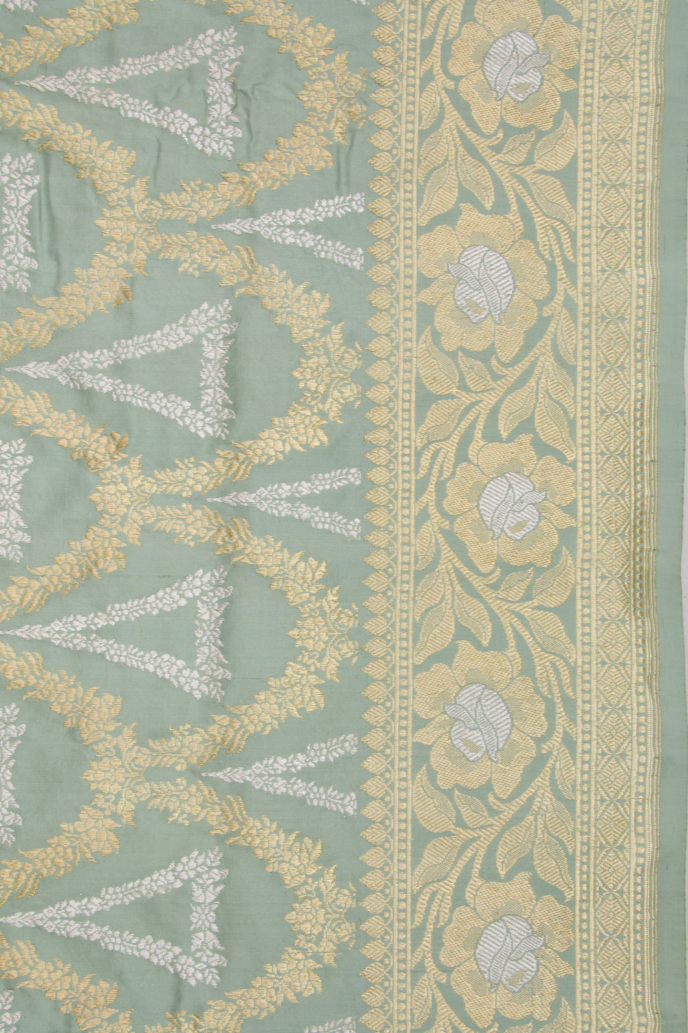 Banarasi Silk Kadwa Jaal Blue Saree