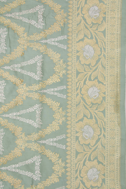 Banarasi Silk Kadwa Jaal Blue Saree