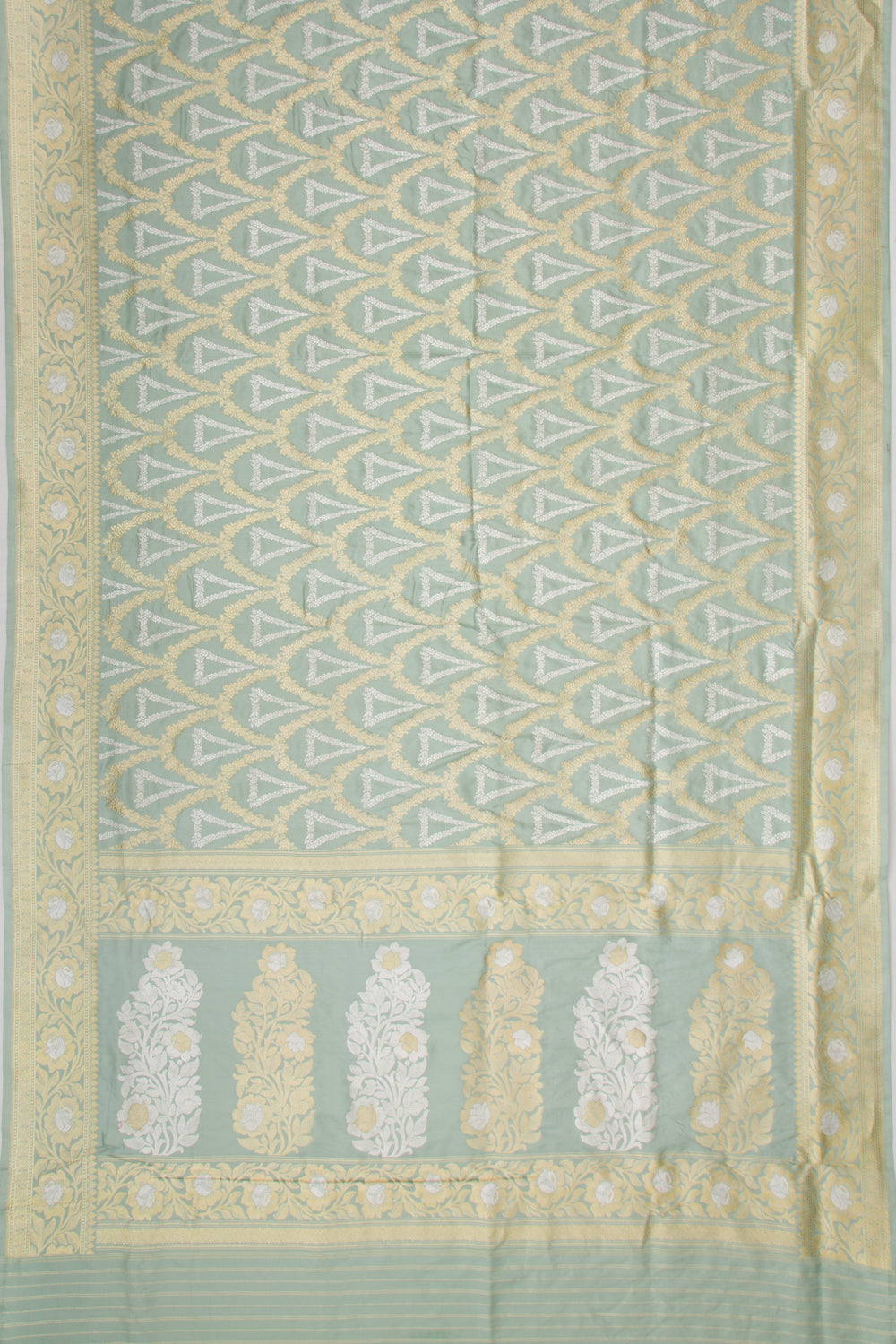 Banarasi Silk Kadwa Jaal Blue Saree