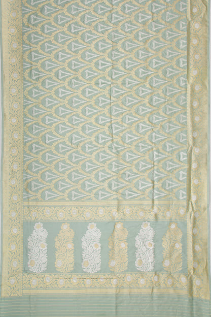 Banarasi Silk Kadwa Jaal Blue Saree