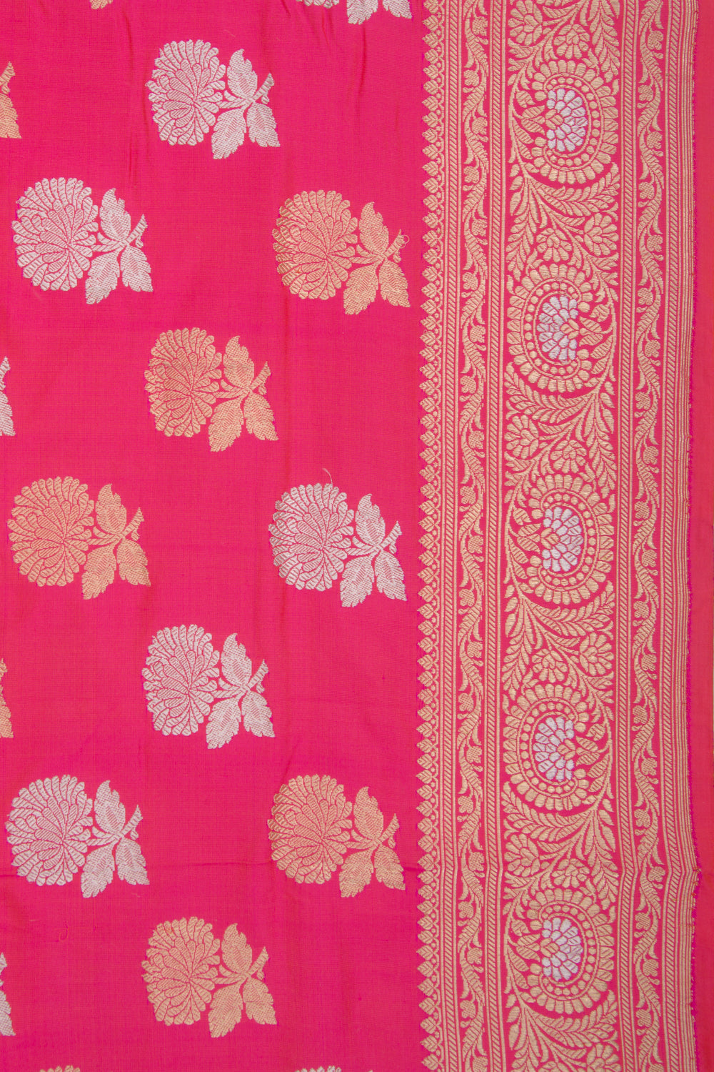 Banarasi Silk Kadwa Butta Pink Saree