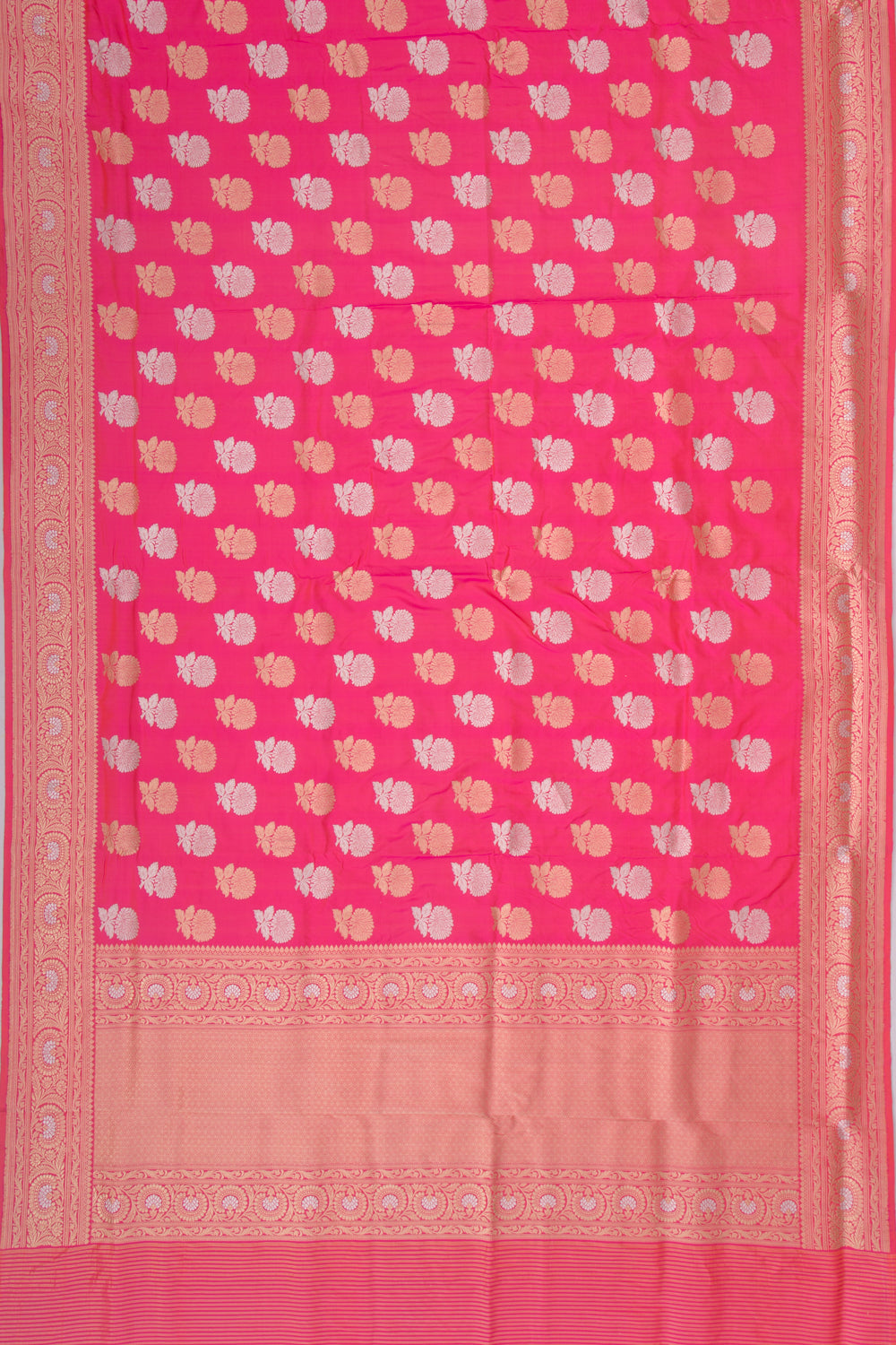 Banarasi Silk Kadwa Butta Pink Saree