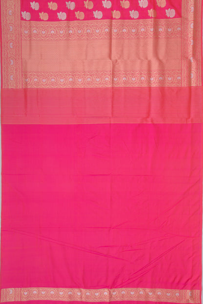 Banarasi Silk Kadwa Butta Pink Saree