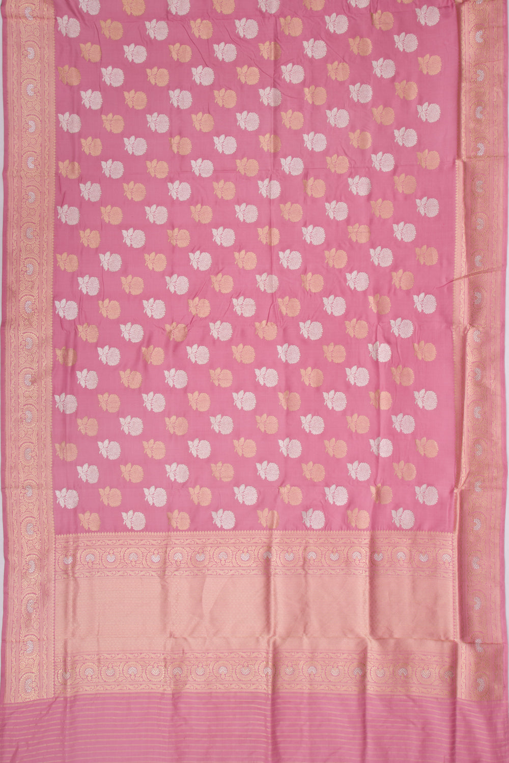 Banarasi Silk Kadwa Butta Pink Saree