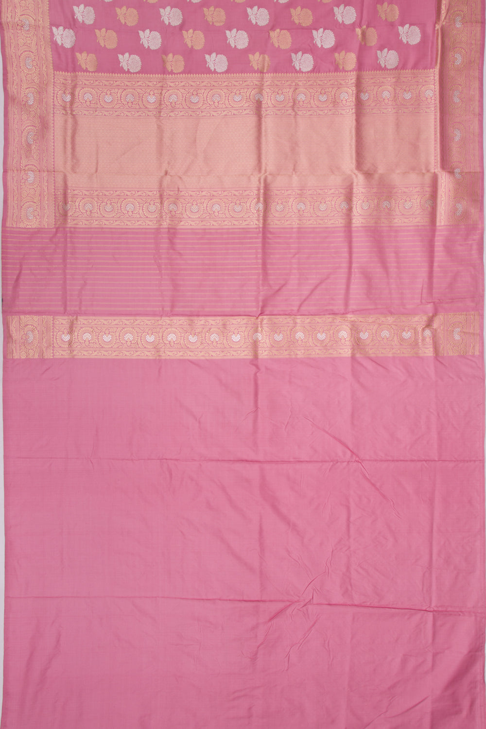 Banarasi Silk Kadwa Butta Pink Saree