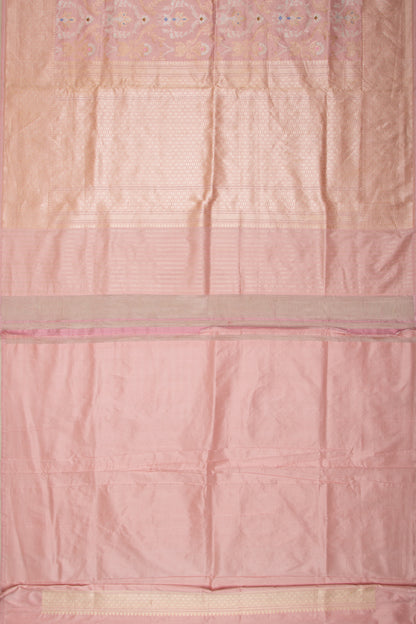 Banarasi Silk Kadwa Jaal Peach Saree