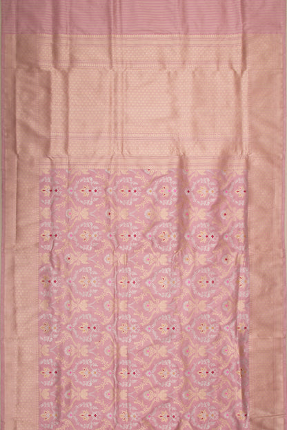Banarasi Silk Jaal Pastel Baby Pink Saree