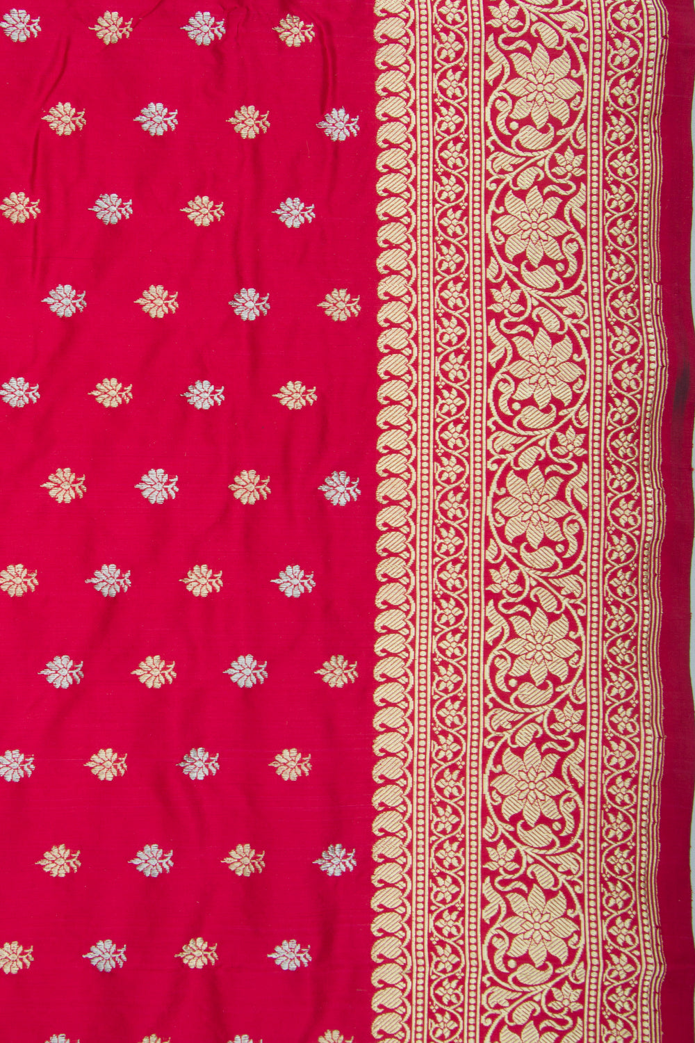 Banarasi Silk Butta Maroon Saree