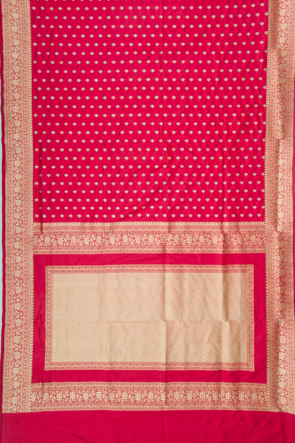 Banarasi Silk Butta Maroon Saree