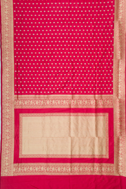 Banarasi Silk Butta Maroon Saree