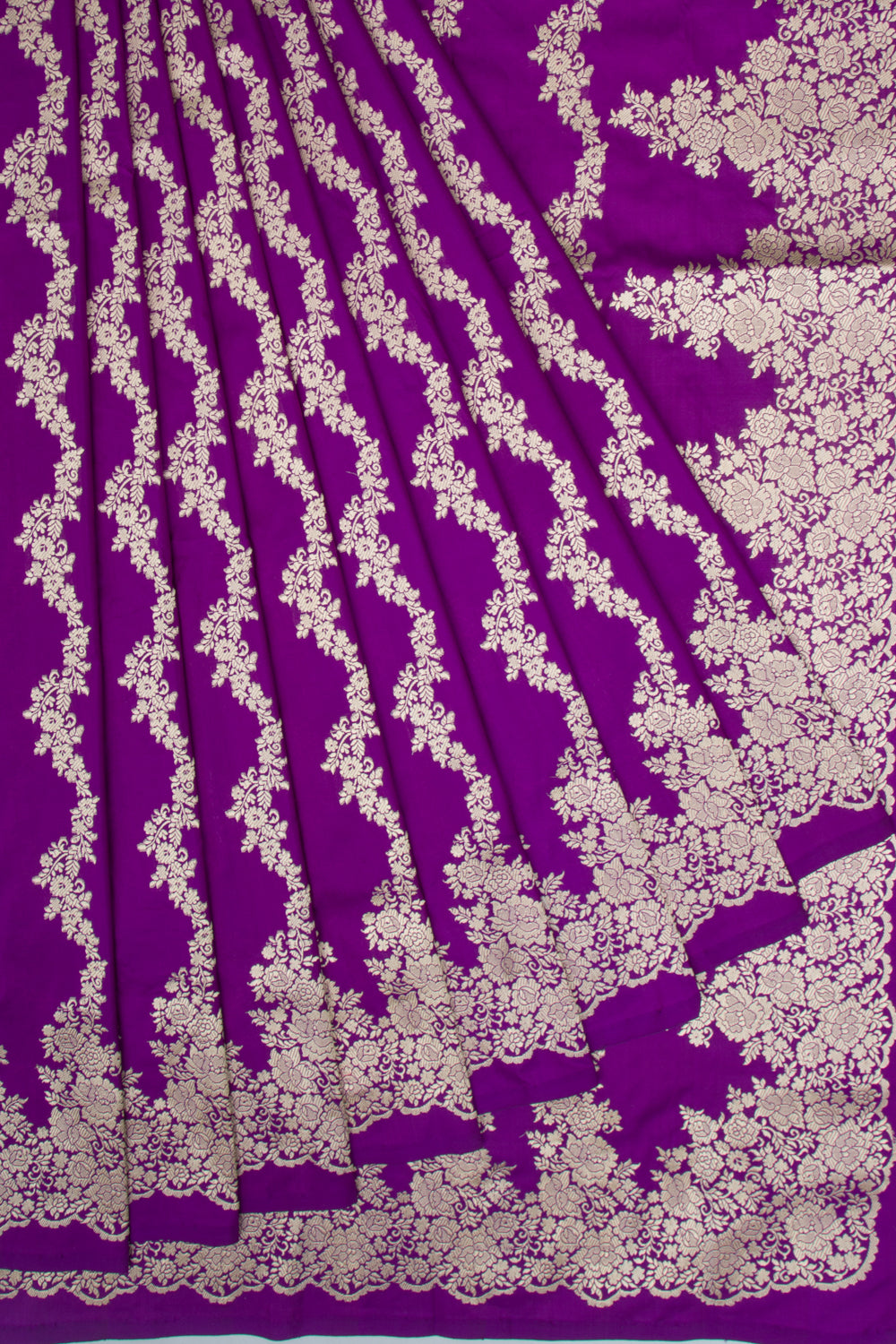 Banarasi Silk Jaal Purple Saree