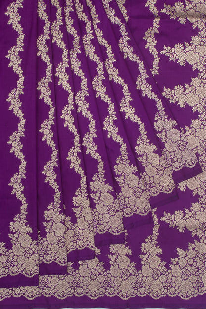 Banarasi Silk Jaal Purple Saree