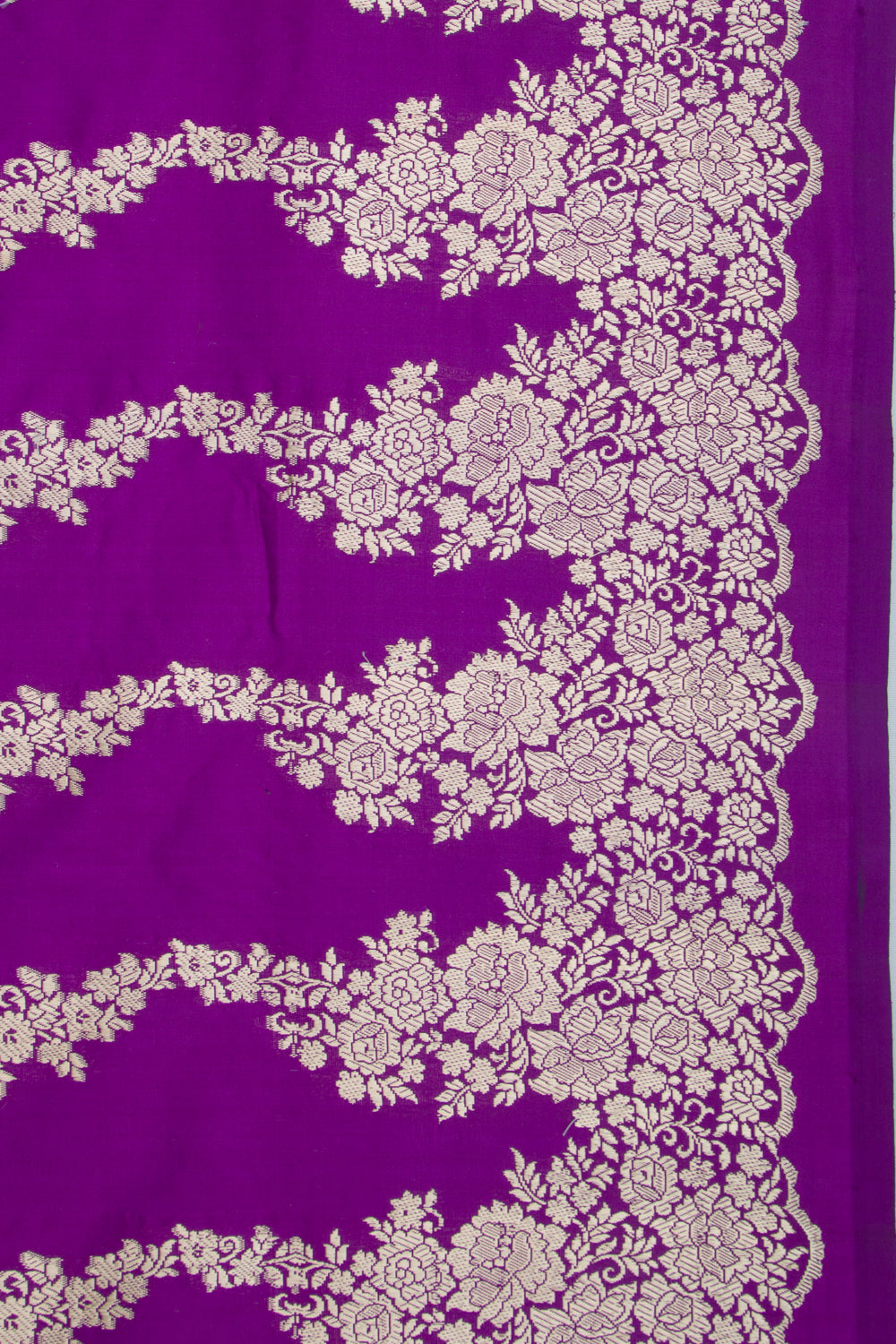Banarasi Silk Brocade Violet Saree