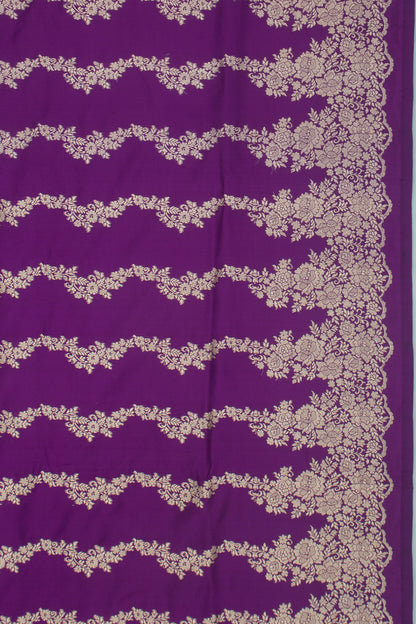 Banarasi Silk Jaal Purple Saree