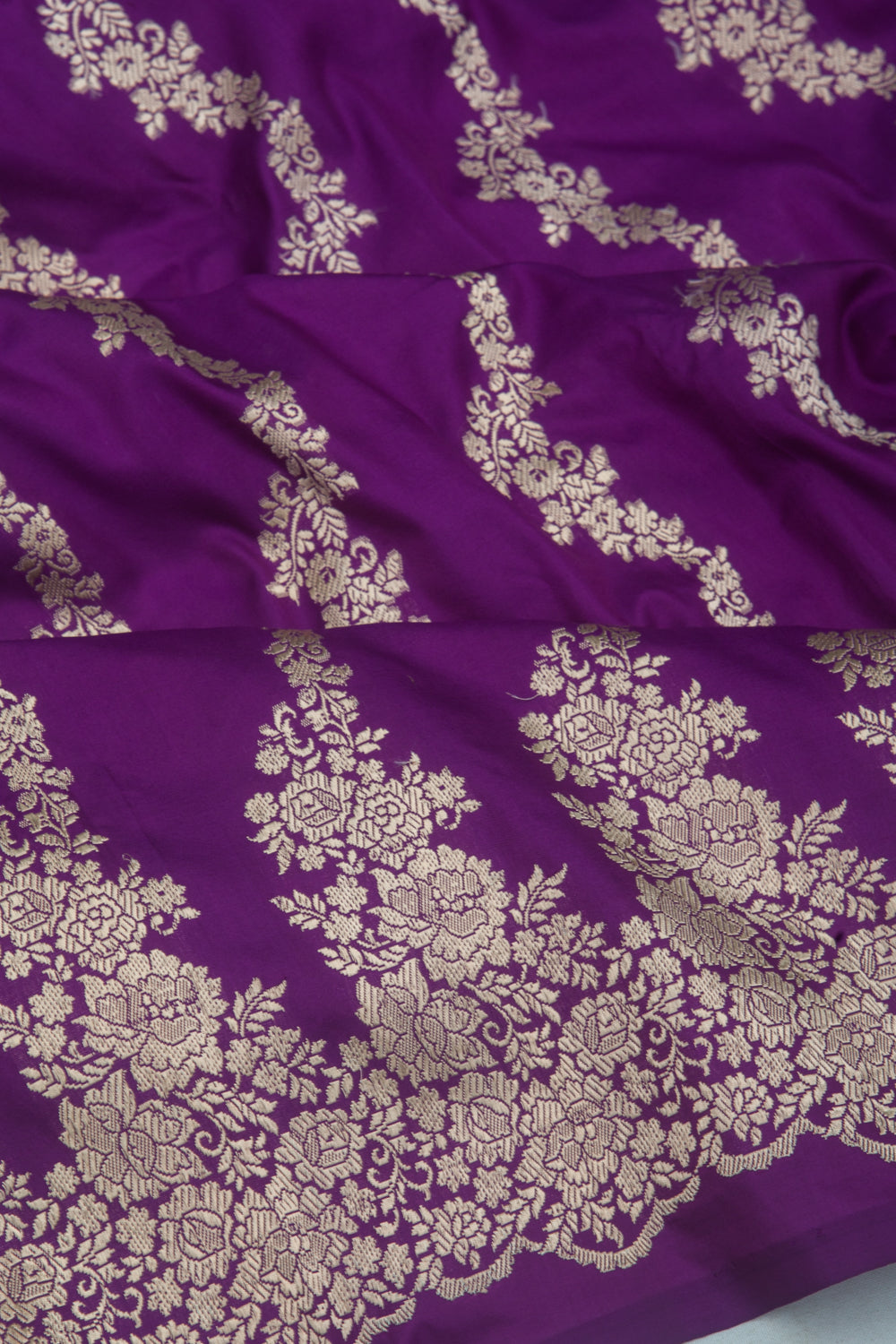Banarasi Silk Jaal Purple Saree
