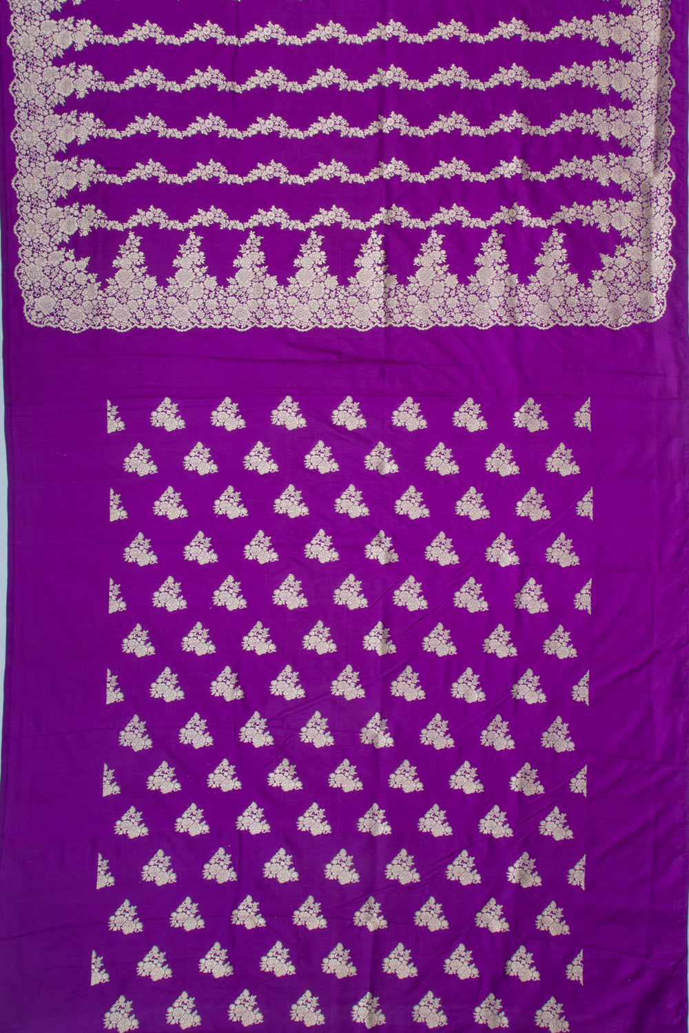 Banarasi Silk Jaal Purple Saree