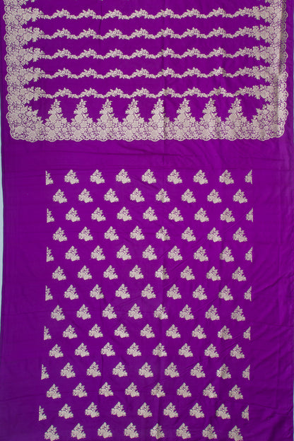 Banarasi Silk Jaal Purple Saree
