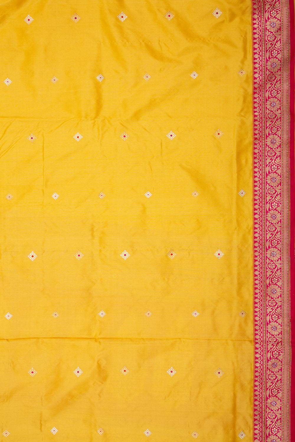 Banarasi Silk Butta Yellow Saree
