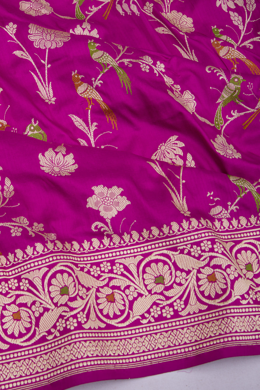 Banarasi Silk Kadwa Jaal Purple Saree
