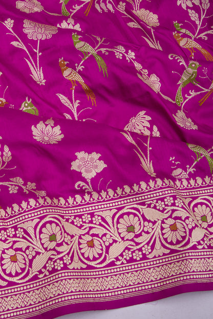 Banarasi Silk Kadwa Jaal Purple Saree