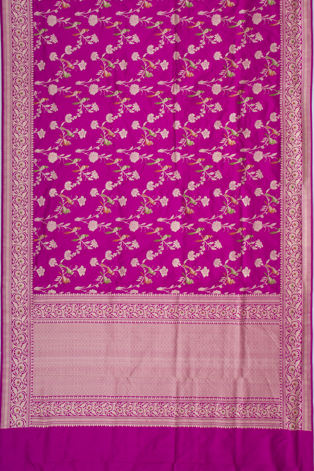Banarasi Silk Kadwa Jaal Purple Saree