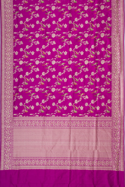 Banarasi Silk Kadwa Jaal Purple Saree