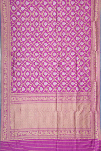 Banarasi Silk Kadwa Jaal And Butta Pink Saree