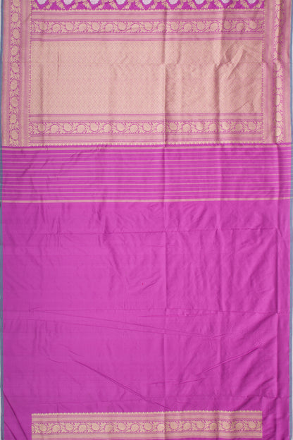 Banarasi Silk Kadwa Jaal And Butta Pink Saree