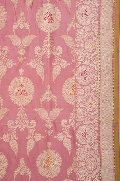 Banarasi Silk Kadwa Brocade Baby Pink Saree