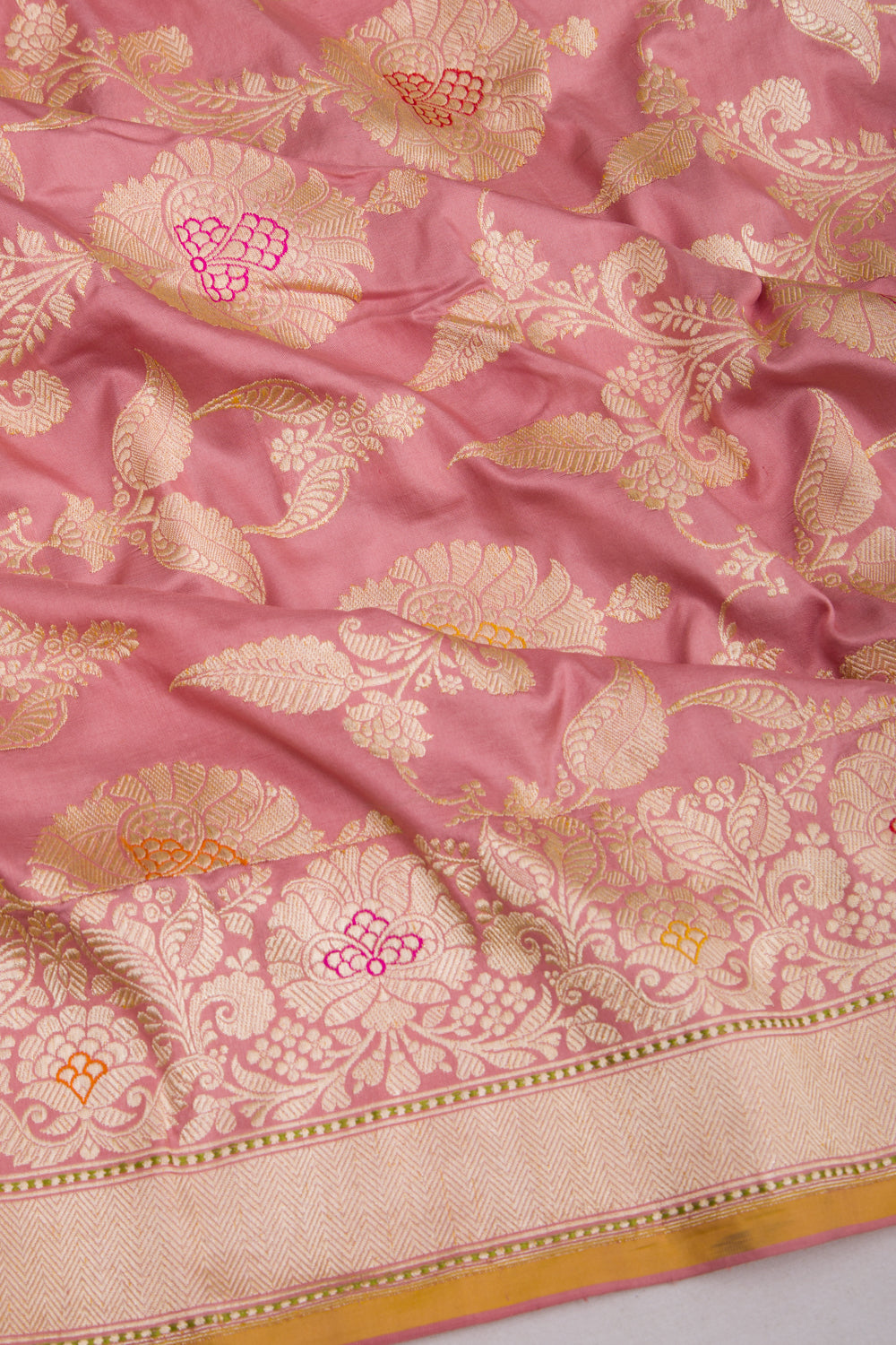 Banarasi Silk Kadwa Brocade Baby Pink Saree